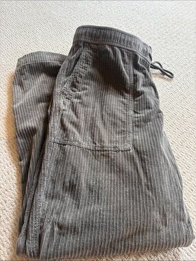 Women’s Khaki Corduroy Drawstring Pants with stretch